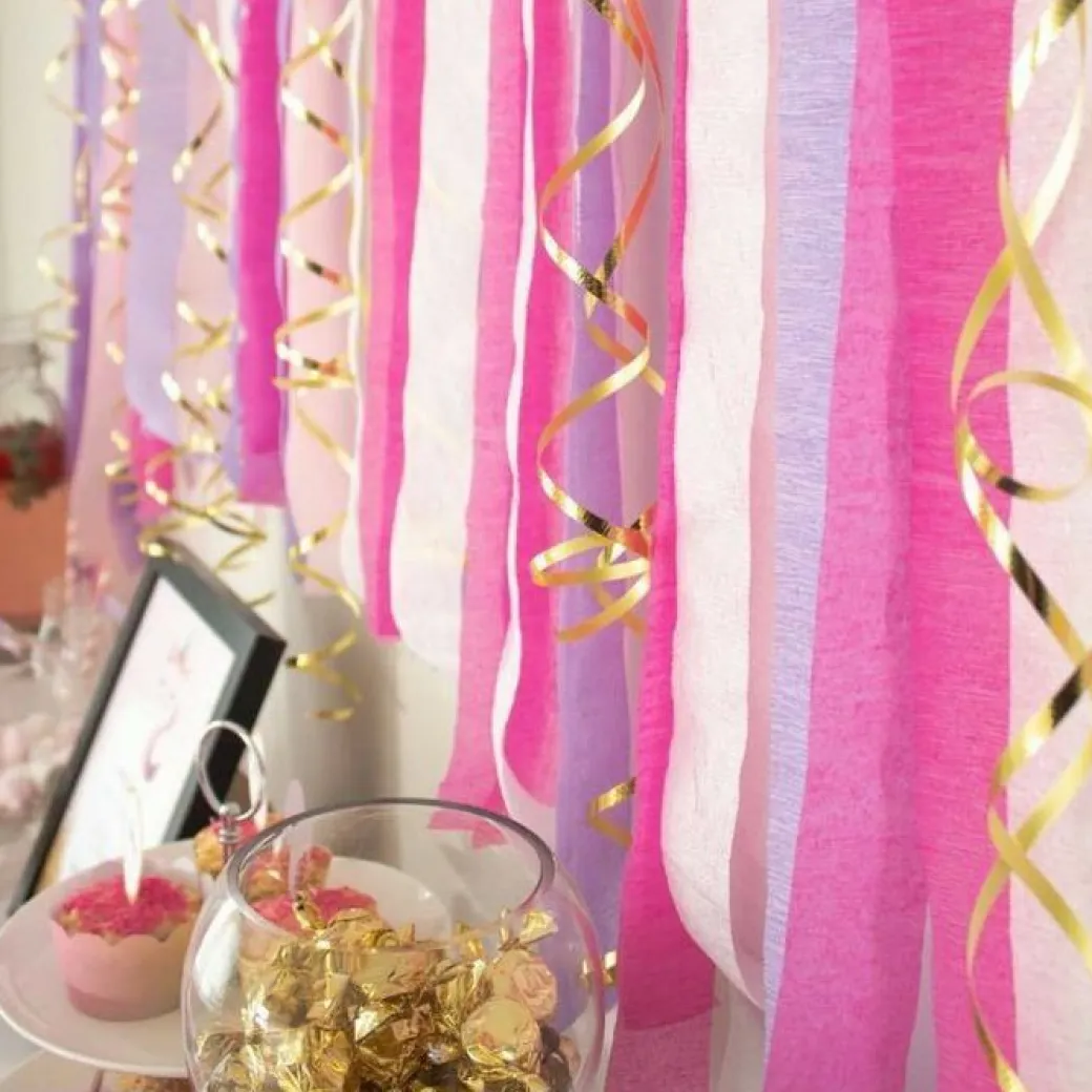 DIY-Partyvorhang Rosa-Lila-Weiß