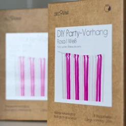 DIY-Partyvorhang Rosa-Lila-Weiß