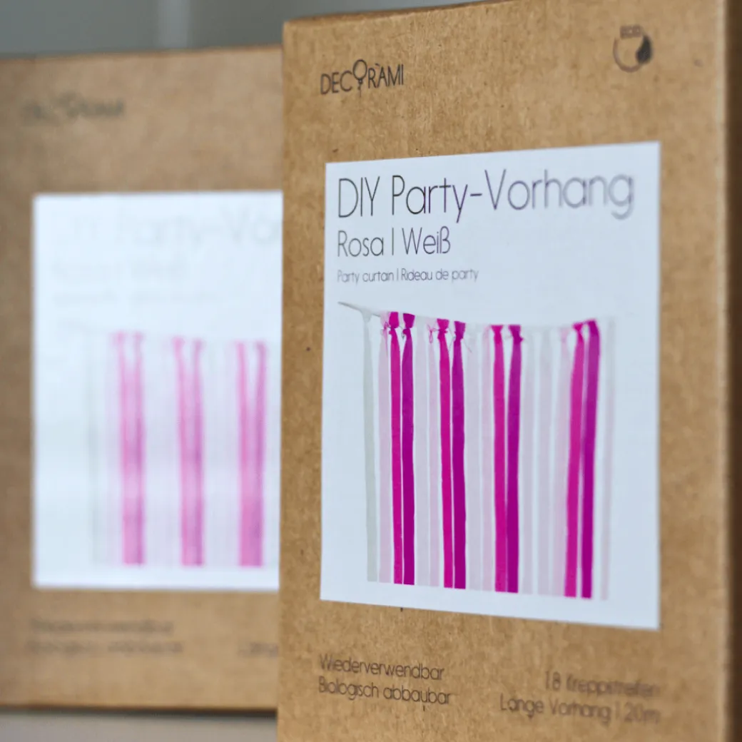 DIY-Partyvorhang Rosa-Lila-Weiß