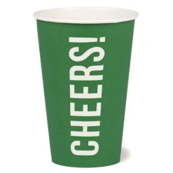 Eco-Pappbecher Cheers Grün 8 Stk.