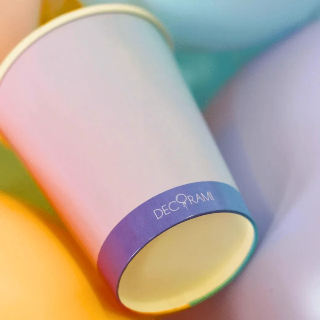 Eco-Pappbecher Pastell 8 Stk.
