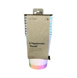 Eco-Pappbecher Pastell 8 Stk.