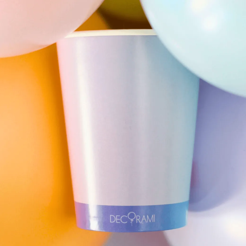 Eco-Pappbecher Pastell 8 Stk.