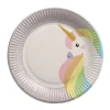 Eco-Pappteller Einhorn 10 Stk. Ø 23cm