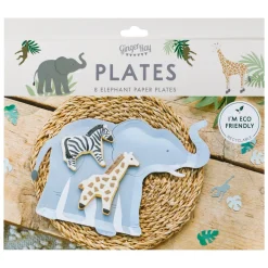 Eco-Pappteller Elefant 8 Stk.