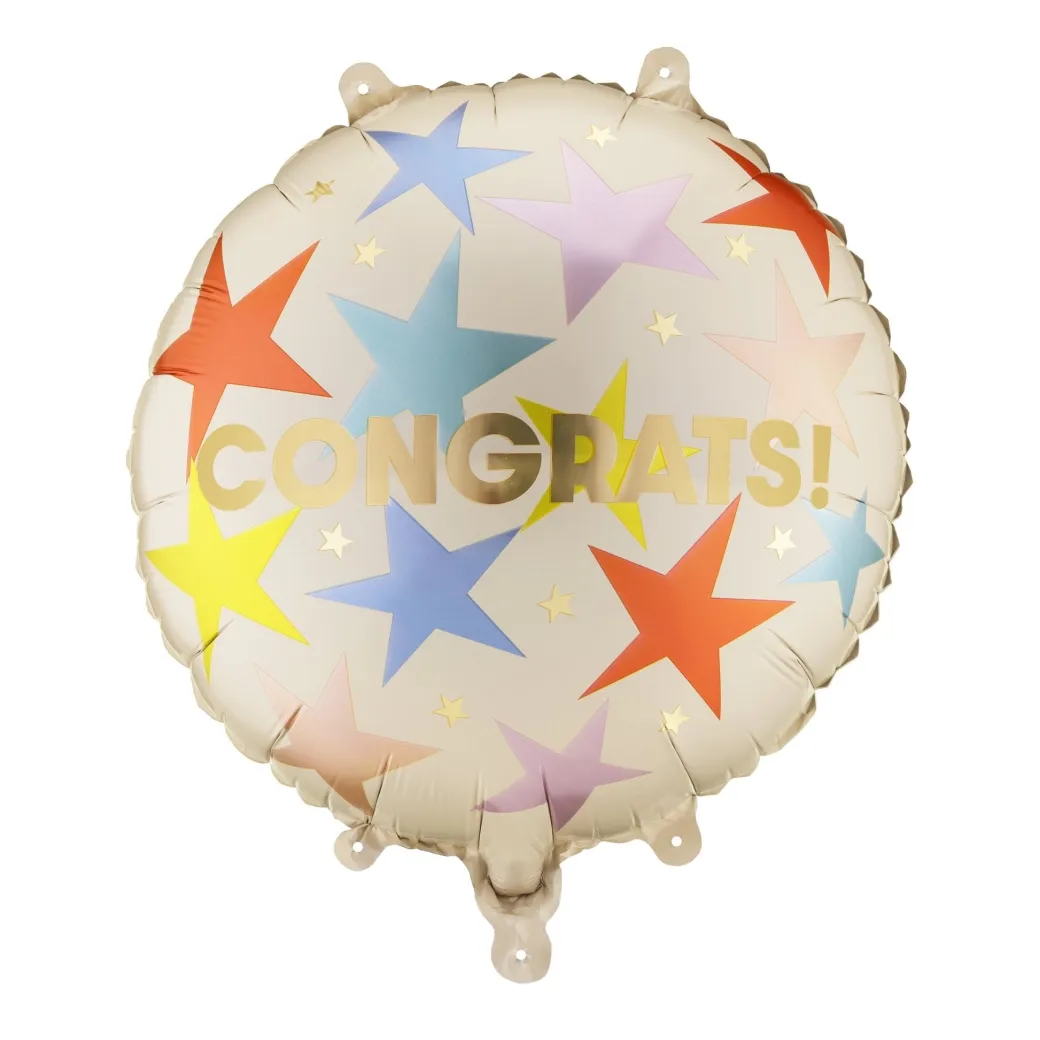 Folienballon "Congrats!" Sterne
