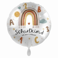 Folienballon Einschulung "Schulkind - Ich bin 1. Klasse!"