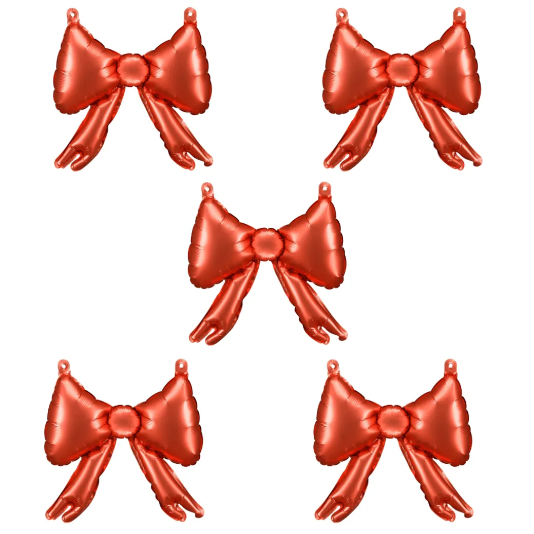Folienballon Schleifchen Rot 5 Stk.