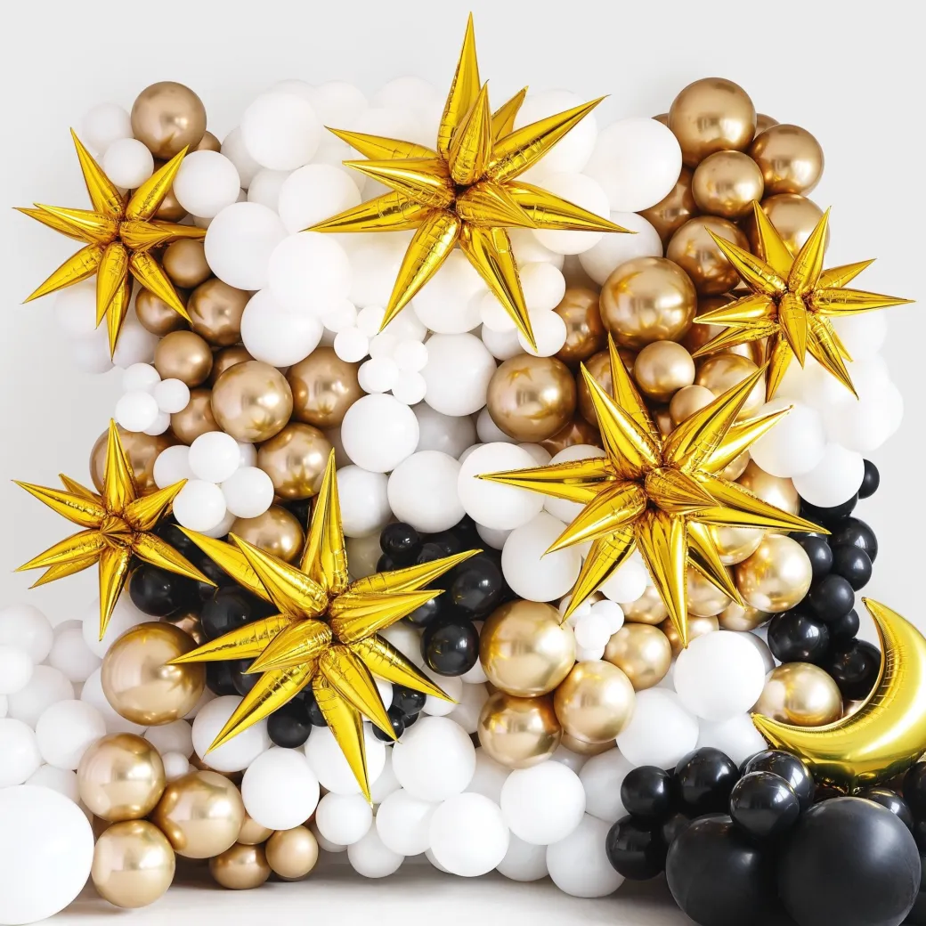 Folienballon Stern 3D 70cm Gold