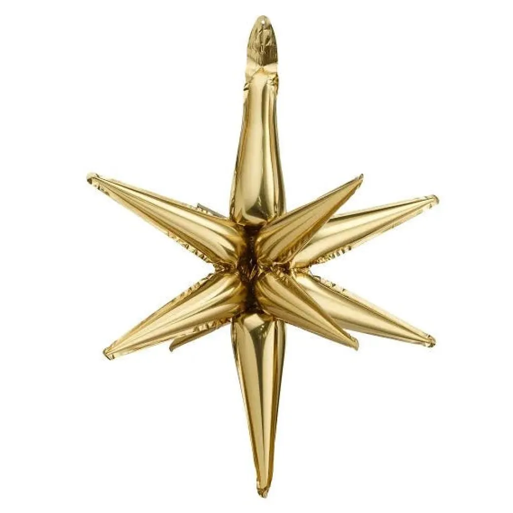 Folienballon Stern 3D 70cm Gold