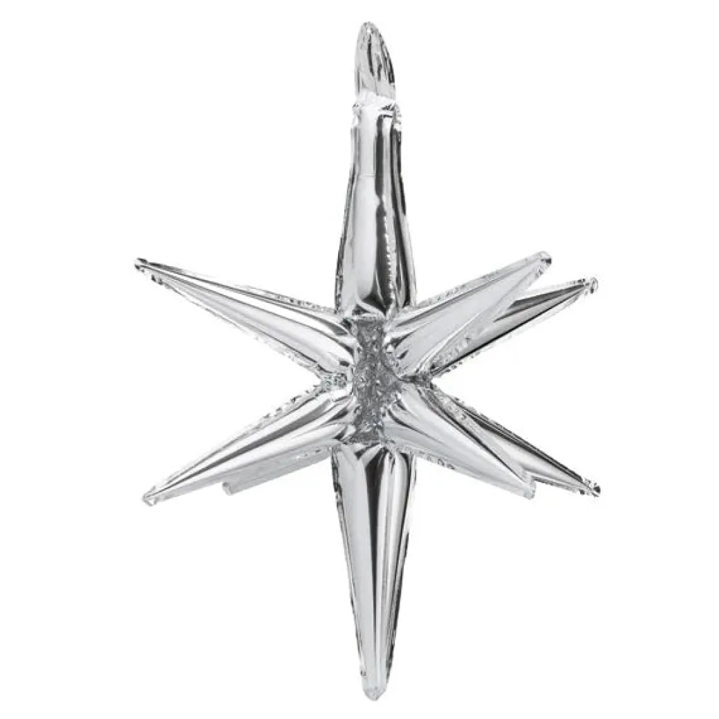 Folienballon Stern 3D 70cm Silber