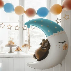 Folienballon Teddy auf Mond XXL