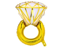 Folienballon Verlobungsring Gold XXL