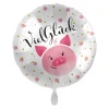 Folienballon "Viel Glück" Schwein