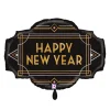 Folienballon XL "Happy New Year" Schwarz