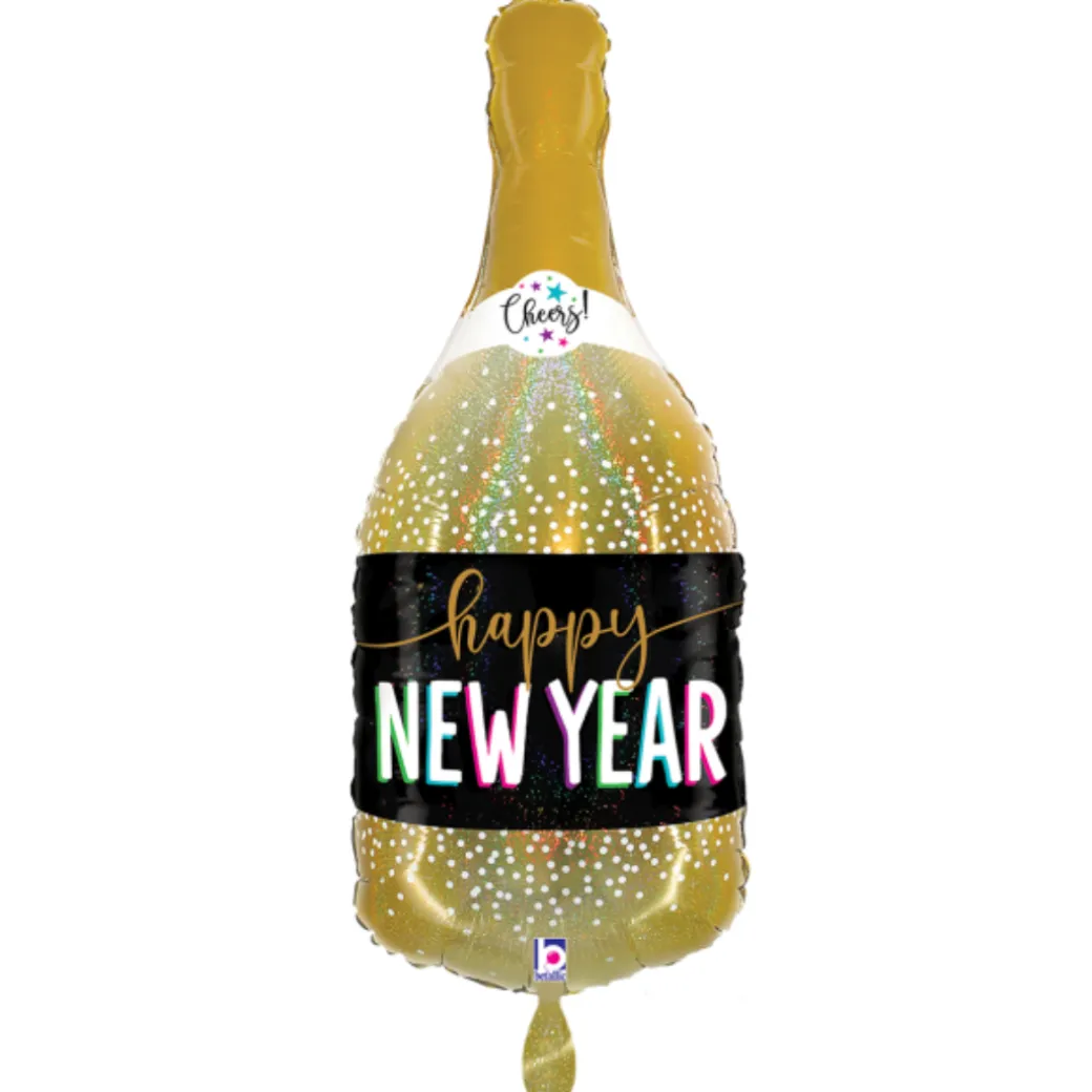 Folienballon XXL Champagnerflasche "Happy New Year"