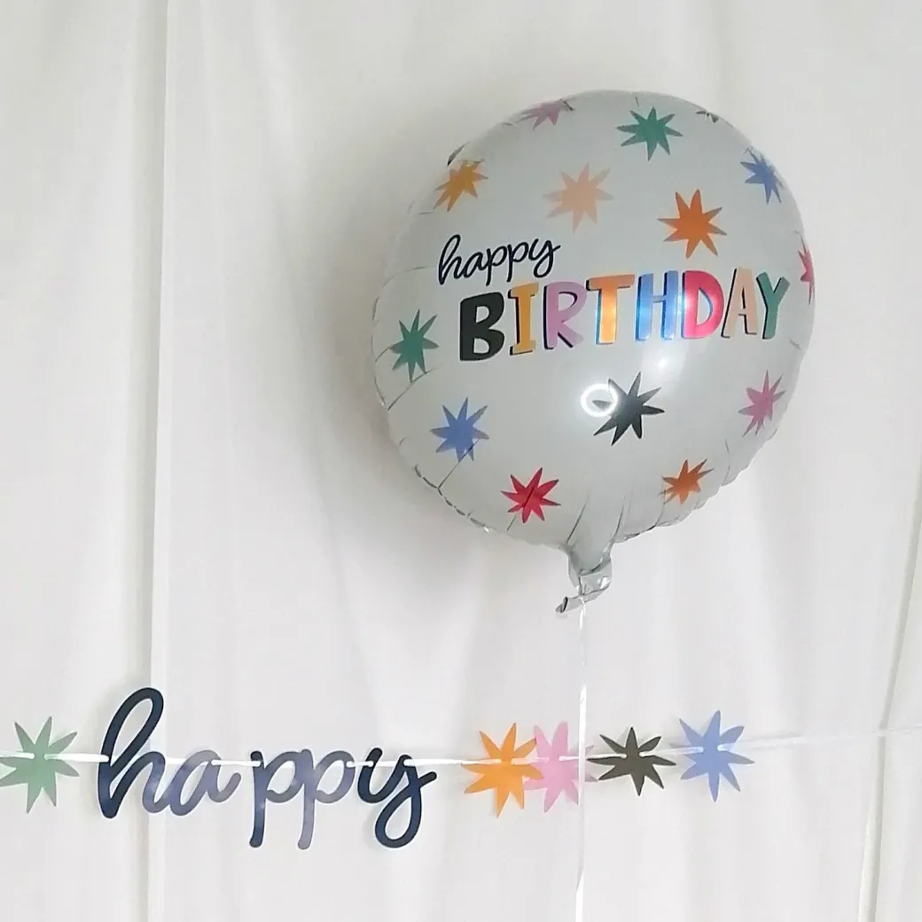 Geburtstagballon "Happy Birthday" Stars