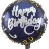 Geburtstagballon "Happy Birthday" Blue