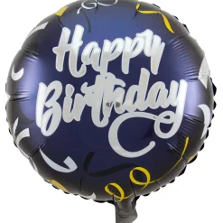 Geburtstagballon "Happy Birthday" Blue