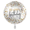 Geburtstagsballon "Happy Birthday" Gold Stylisch