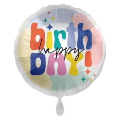 Geburtstagsballon "Happy Birthday" Bunt