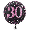 Geburtstagsballon "30 Happy Birthday" Pink Celebration