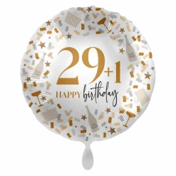 Geburtstagsballon "29+1 Happy Birthday"