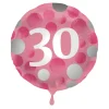 Geburtstagsballon "30 Happy Birthday" Pink