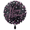 Geburtstagsballon "Happy Birthday" Sparkling Pink