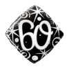 Geburtstagsballon "60" Happy Birthday Sparkles