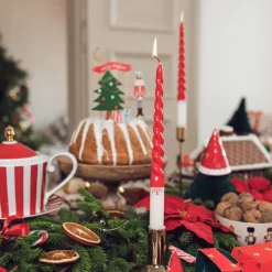 Gedrehte Kerzen Weihnachtsmänner 2 Stk.