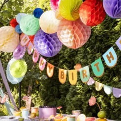 Girlande "Happy Birthday" Bunt