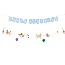 Girlande "Happy Birthday" mit Hundemotiven