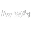 Girlande "Happy Birthday" Silber