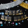 Girlande "Happy New Year" mit Fransen