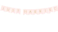 Girlande "Just Married" Rosa