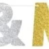 Girlande "Mr & Mrs" Gold Silber