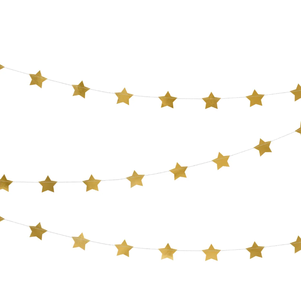 Girlande Sterne Gold