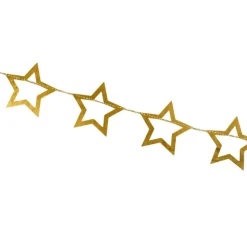 Girlande Sterne Gold Groß
