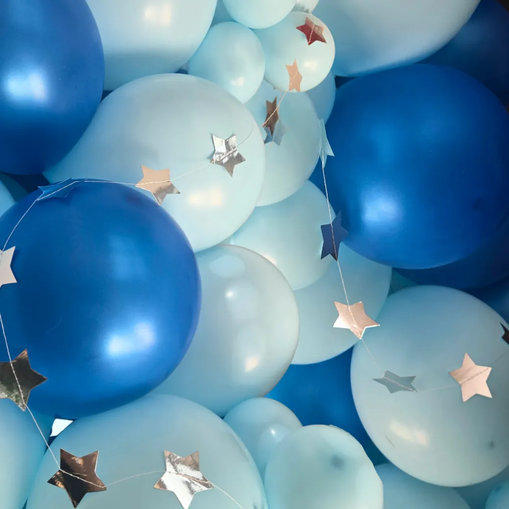 Girlande Sterne Silber