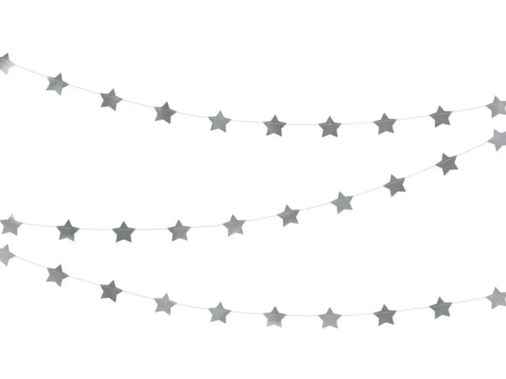 Girlande Sterne Silber