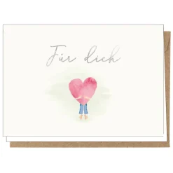 Grußkarte "Für Dich" Herz