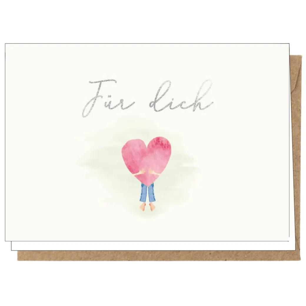 Grußkarte "Für Dich" Herz