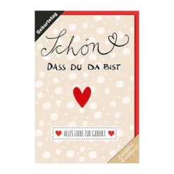 Grußkarte "Schön, dass du da bist - Alles Liebe zur Geburt"