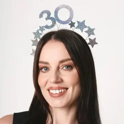 Haarreif "30". Geburtstag Silber