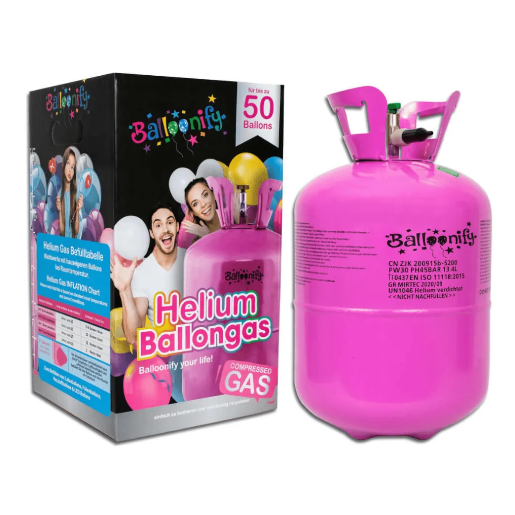 Helium - Ballongas-Einwegflasche Größe XXL 0,36m³ | 50 Ballons