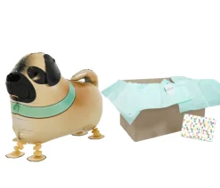 Heliumballon-Geschenk Airwalker Mops