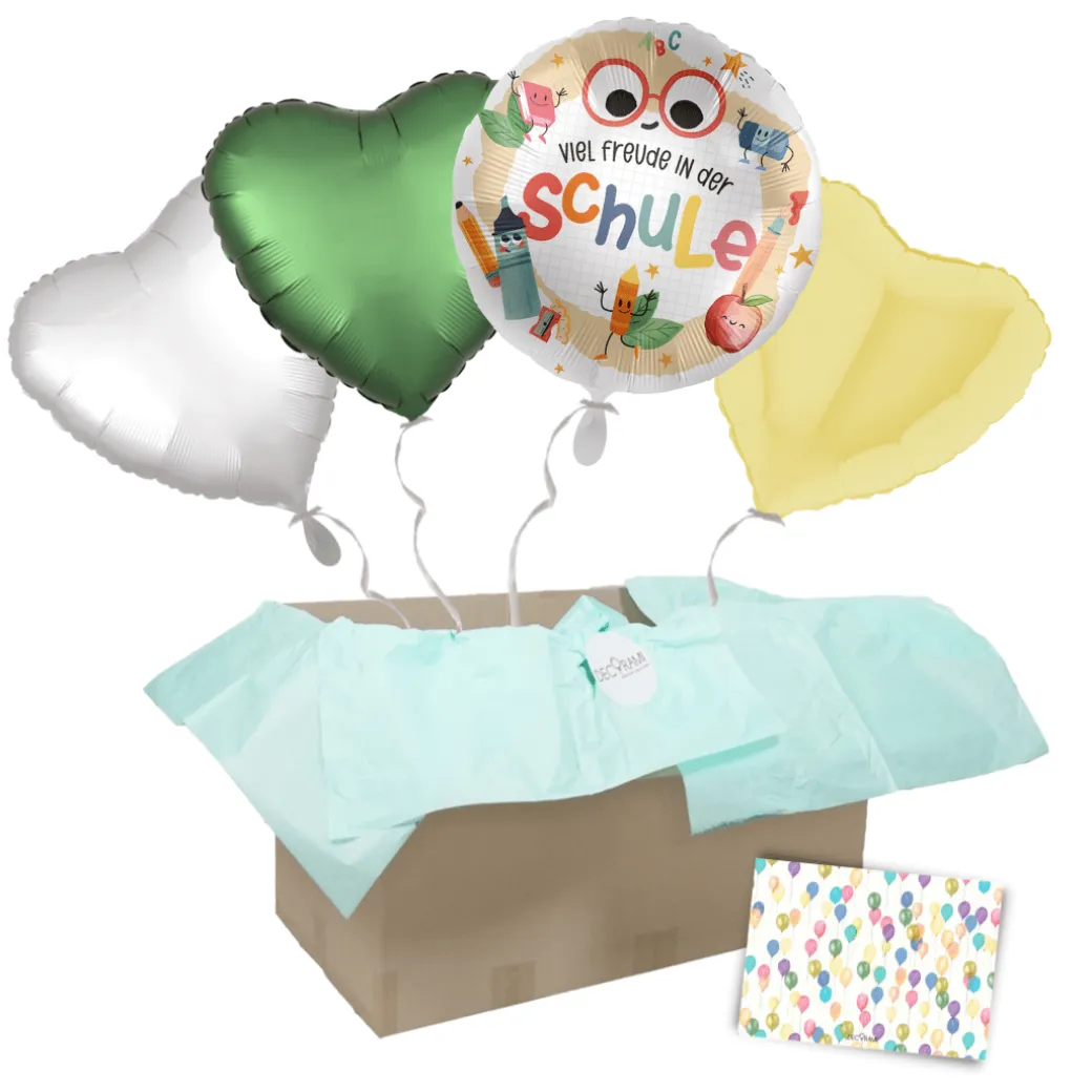 Heliumballon-Geschenk Einschulung "Viel Freude in der Schule"