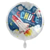 Heliumballon-Geschenk Einschulung "Achtung, Schule fertig, los!"