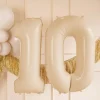 Heliumballon-Geschenk Geburtstags-Set Deluxe XL Creamy Beige